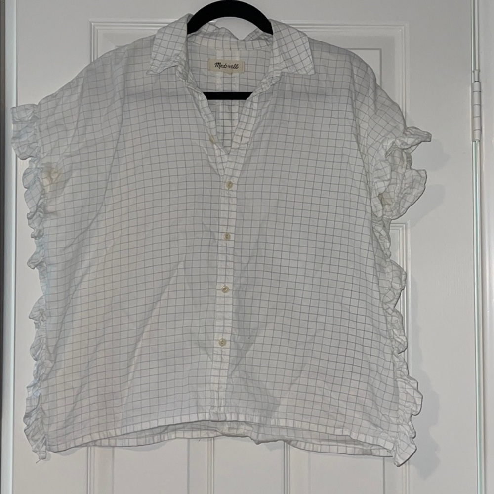 Madewell Ruffle Buttom Down